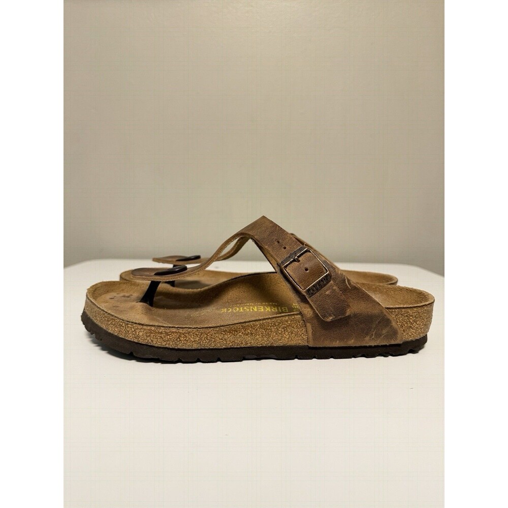 Birkenstock Gizeh Oiled Leather Tobacco Brown Sandals Women’s EU 39 US 8 Regular